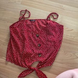 SHEIN loose fitting red and white top. Perfect for summer, fits like a M/L.